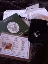 YHAMNI con certificado mujer maciza 925 pendientes de plata de lujo 8mm 2 quilates Zirconia diamante doble Stud pendientes para las mujeres E005