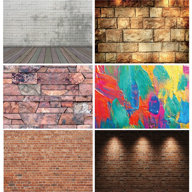

SHENGYONGBAO Vinyl Vintage Photography Backdrops Scenery Brick Wall Wooden Door Photo Photography Background 210203FH-01