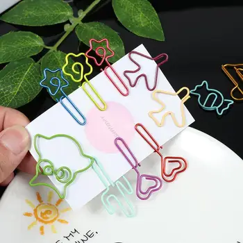 

60pcs Adorable Animal Shaped Metal Paper Clip Creative Bookmark Holder Portable Note Paper Pin Simple Paper Clamp (Random Color)