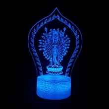 

Religious Buddha Lamp 3D Illusion Table Lamp LED Visual Lamp Colorful Children Night Light for Kids Bedroom Decoration Lights