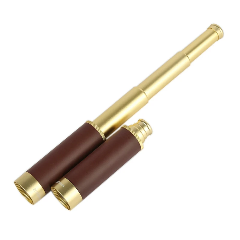 Adjustable 25x30 Telescope Monocular Telescope Optics Nautical Brass Spyglass Maritime Outdoor Camping Tools