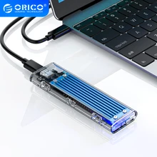 

ORICO M2 SSD Case NVME SSD Enclosure M.2 to USB Type C Transparent Hard Drive Enclosure for NVME PCIE NGFF SATA M/B Key SSD Disk