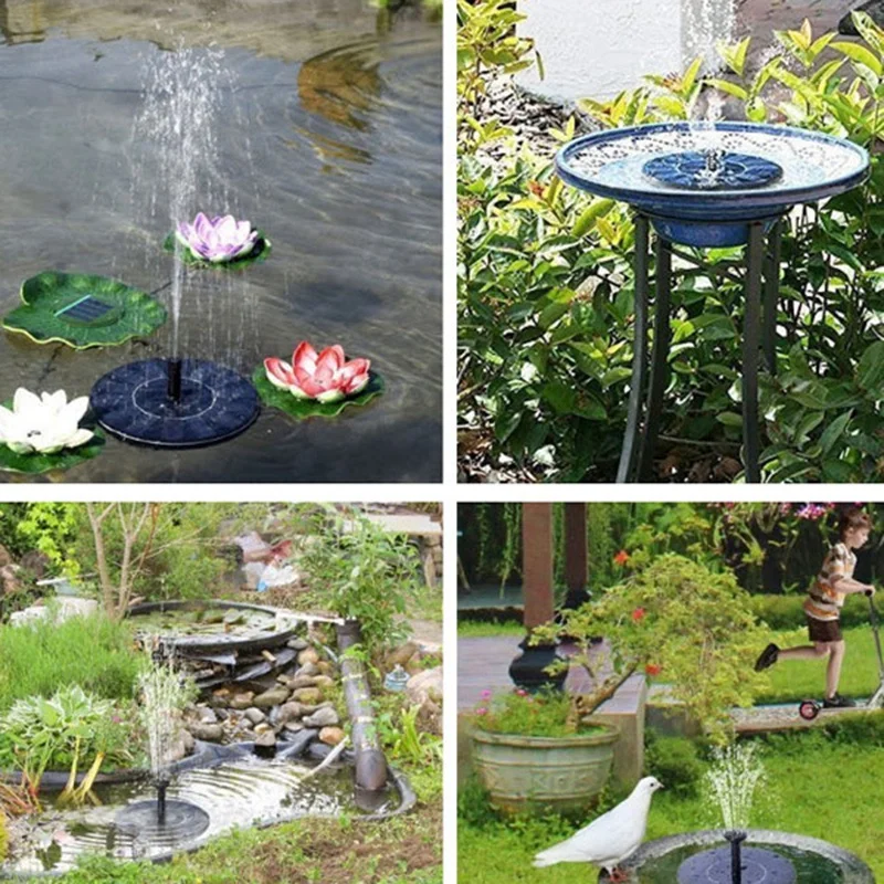 8V Solar Fountain Watering Kit Power Solar Pump Pool Pond Submersible Waterfall Floating Solar Panel Water Fountain for Garden