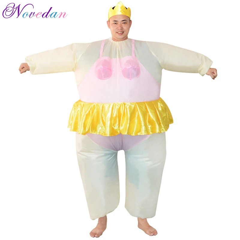 

Halloween Performance Costume Ballet Hula Fat Man Stage Property Cosplay For Woman Man Company Party Inflatable Costume