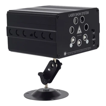 

7-Hole 120-In-1 Mini Party Light LED Sound Control Stage Light for Christmas, Halloween, Stage, Bar Decoration(US Plug)