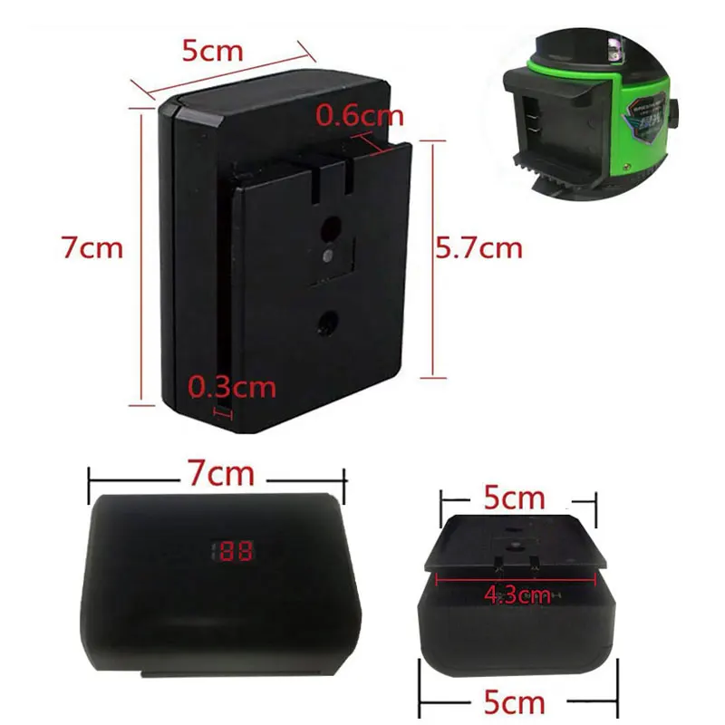 Recharge Laser Level Lithium Battery 15000mwh 26800mwh Large Capacity Digital Lithium Polymer Battery w/ LCD Display Level Part