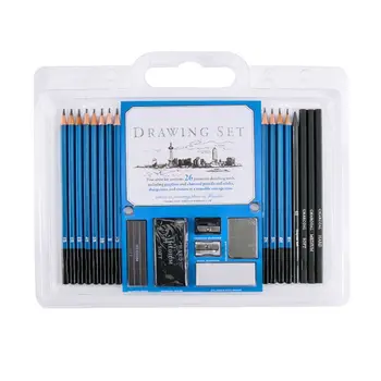 

26pcs Sketching Drawing Pencil Set Professional Graphite Charcoal Stick Carrying Bag for Art Students