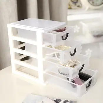 

New Plastic Makeup Storage Box Clear Cosmetic Drawer Container Makeup Organizer Jewelry Storage Box for Home Storage