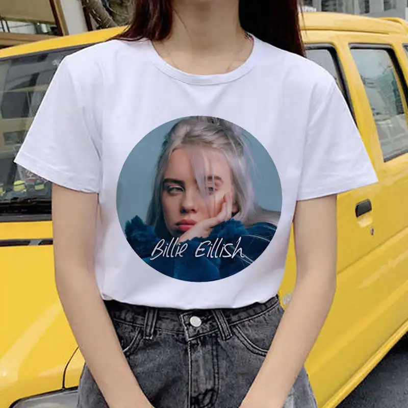 Женская футболка в стиле Харадзюку, Покемон, новинка, Billie Eilish, Harajuku, футболка для женщин, I Am Bad Guy Ullzang, забавная Футболка с принтом, топ, футболка - Цвет: 11
