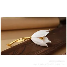 Европа и Америка Женская винтажная тюльпановая брошь настраиваемый сплав ретро аксессуары