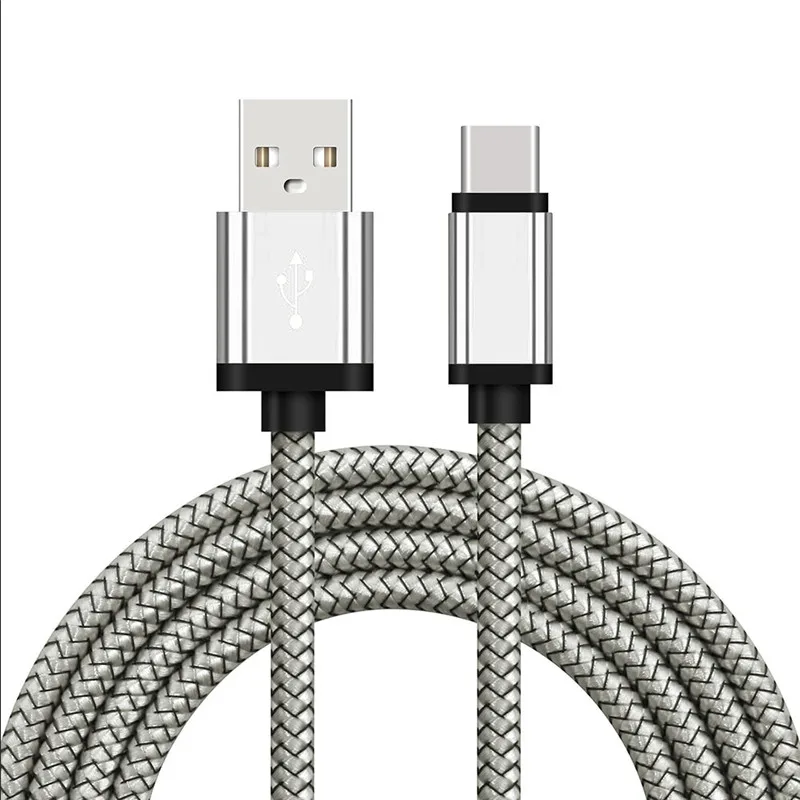 Silver Кабель usb type C для samsung S8 S9 S10 Plus USB C кабель для синхронизации данных для мобильного телефона кабель для быстрой зарядки для Xiaomi Mi9 Redmi Note 7 - Тип штекера: Silver