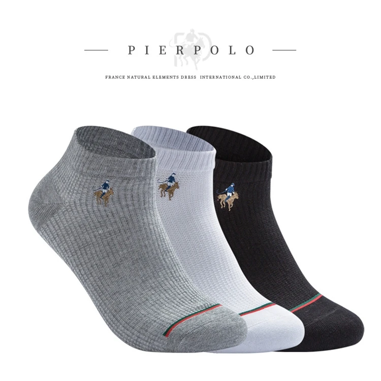 5 pairs Pier Polo stripes Men Socks Ankle Socks Cotton Brand Chaussettes Homme Summer Business Thin Breathable Skarpetki Meskie