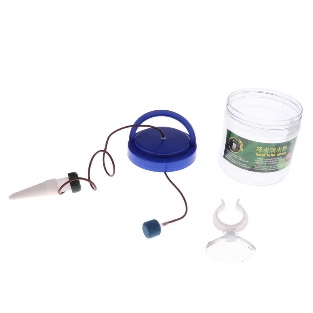 Reptile Drinking Water Dripper Chameleon Lizard Dispenser Terrarium Habitats