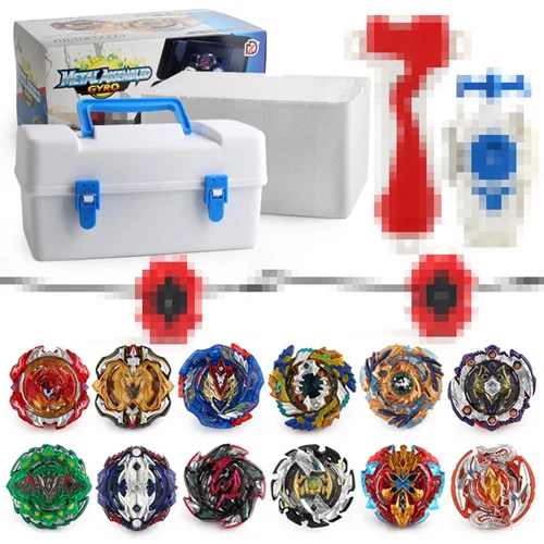 Набор игрушек Bayblade Burst, набор из 12 предметов, Bayblade Arena, Bayblade, металлический сплав, 4D, с пусковой установкой, волчок, игрушки - Цвет: XD-168-21Abai