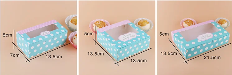 Стиль 13,5x7x4 см happy time bule коробка для печенья с прозрачным окном 10 шт./лот коробки для конфет для торта вечерние коробки для гостей