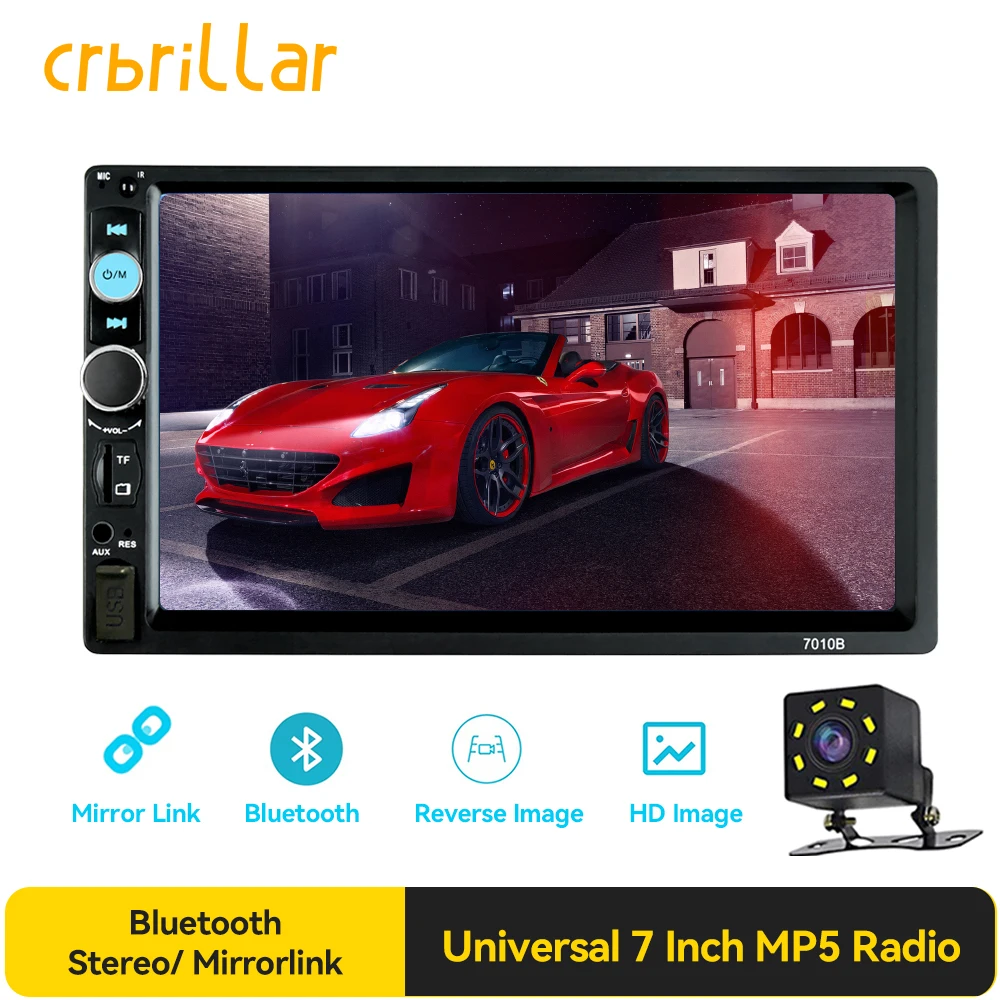 2 Din Car Stereo Video Player Bluetooth Carplay 7 Inch 12v Car Stereo