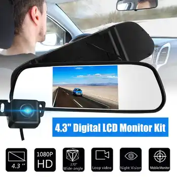 

Universial HD Wireless Car Rear View Camera LCD 4.3" Mirror Monitor Reverse Parking System LED Auto Vehicle Camera