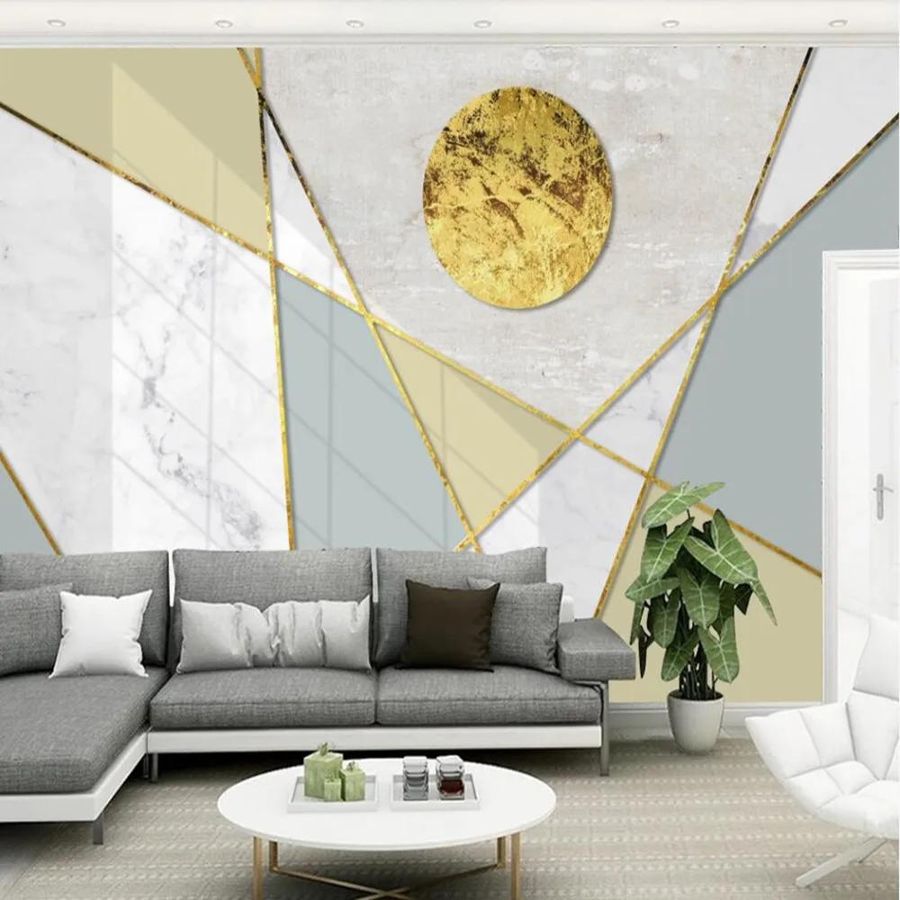 milofi custom large wallpaper mural 3D abstract line geometric figure background wallpaper mural