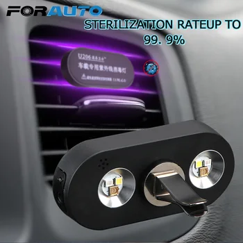

FORAUTO Car Condition UV Light Emergency LED Lamp Atmosphere Light UV Light Sterilizer Air Outlet Germicidal Air Purifier