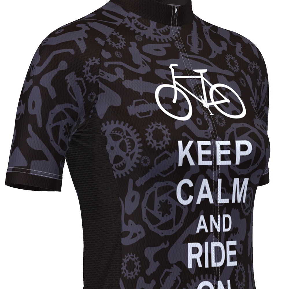 HIRBGOD, новинка, Женская велосипедная одежда keep Calm And Ride, летняя велосипедная майка с коротким рукавом, TYZ077-03