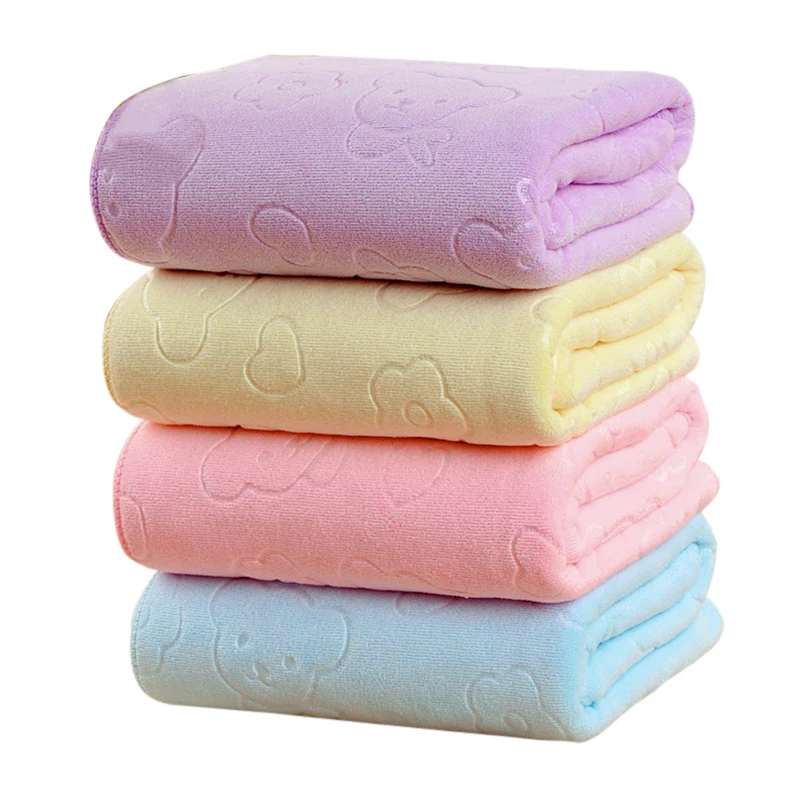 Быстросохнущее полотенце из ультратонкого волокна, мультяшная микрофибра с медведем, впитывающее пляжное банное полотенце, кухонное чистое впитывающее полотенце s