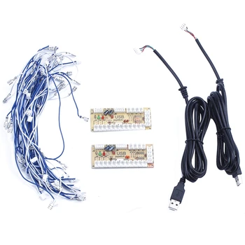 

2X Zero Delay Arcade USB ENCODER PC TO JOYSTICK FOR 2PIN JOYSTICK & 4.8MM BUTTON