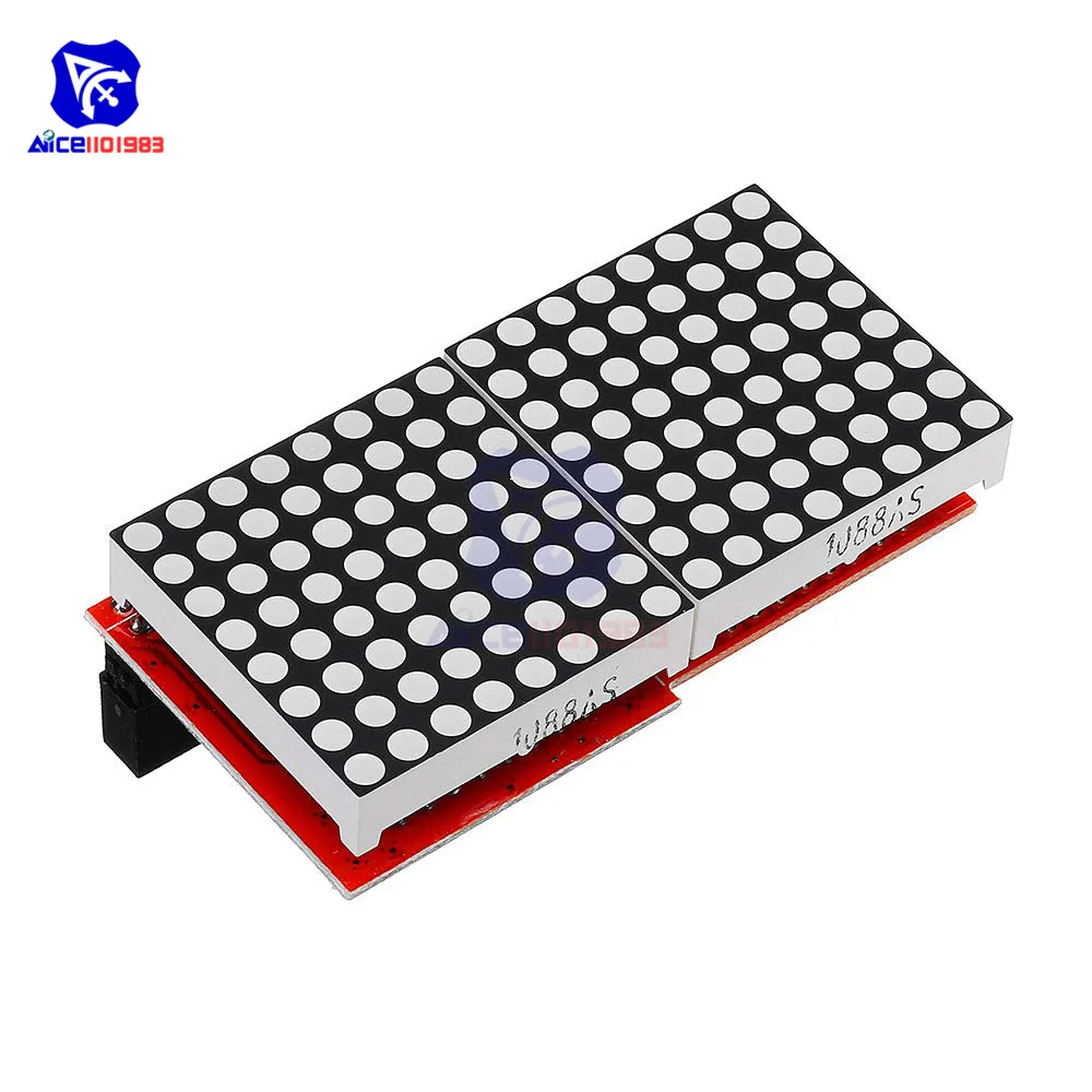 Diymore 8x16 MAX7219 СВЕТОДИОДНЫЙ матричный экран общий катод модуль с драйвером щит для Arduino Raspberry Pi B/B