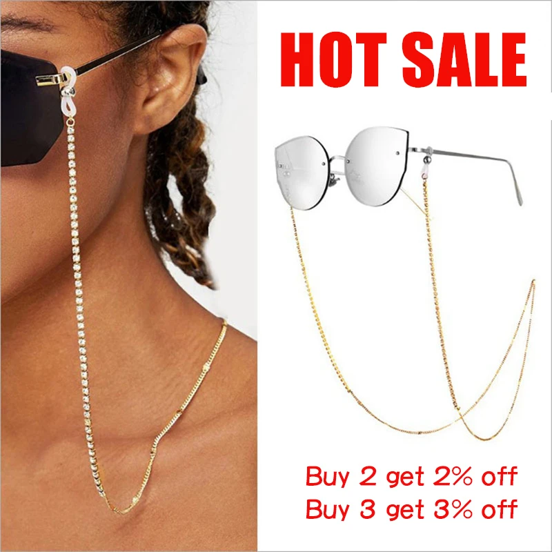 Sunglasses Masking Chains For Women Multiple Acrylic Pearl Crystal Eyeglasses Chains glasses chain