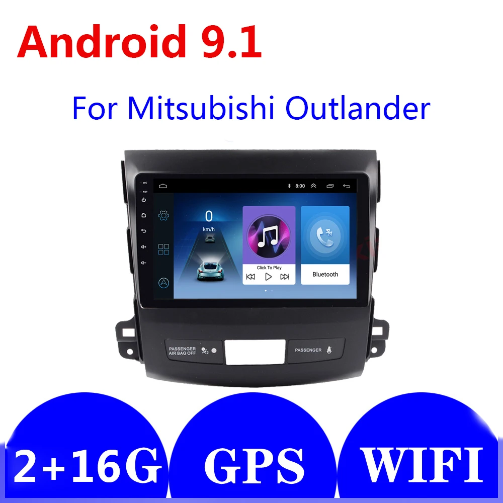 

9 inch Android 9.1 2 Din Car Radio Multimedia player GPS Navigation For Mitsubishi Outlander 2006 2007-2009 2010 2011 DVD WIFI