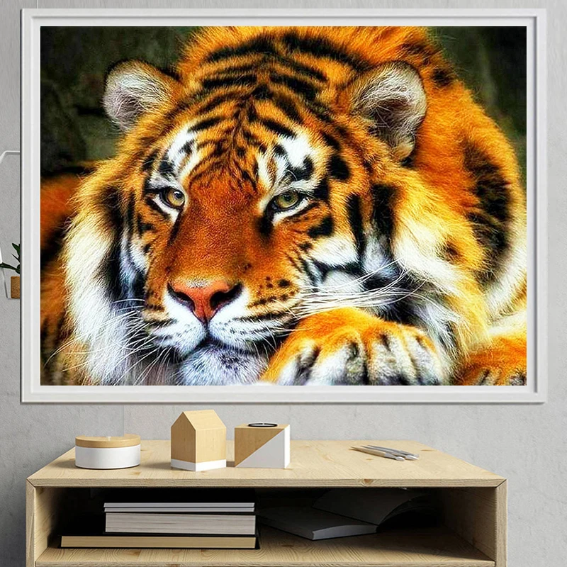 

5D Diamond Embroidery Tiger Diy Diamond Painting Animals Picture Rhinestone Mosaic Pattern Crafts Home Decor gift
