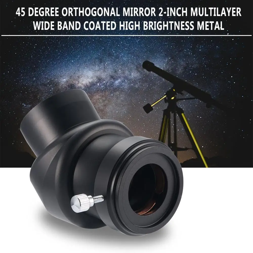 

2 "Zenith Diagonal Mirror 90 Degree Full-metal Telescope Diagonal Mirror 50.8 mm for Astronomical Telescope Eyepiece