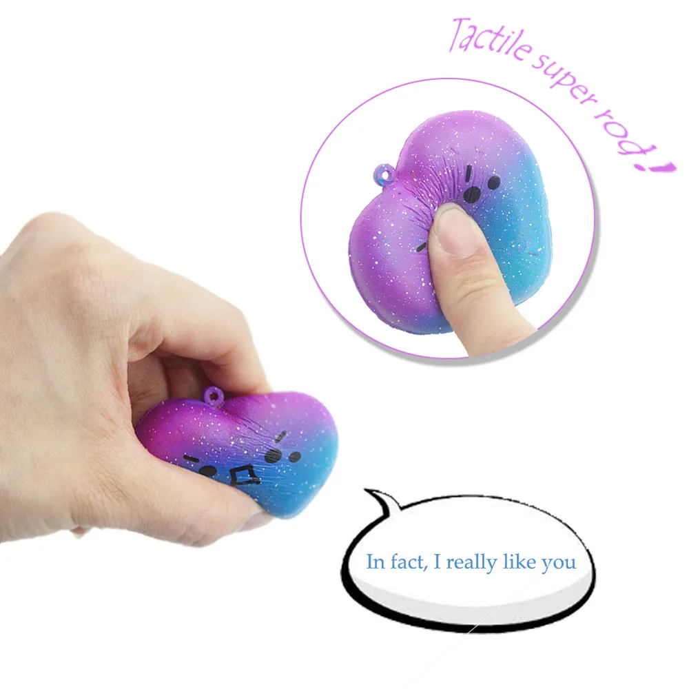 Galaxy Love Heart мягкая медленно поднимающаяся мультяшная крем Ароматизированная игрушка для снятия стресса 8,30