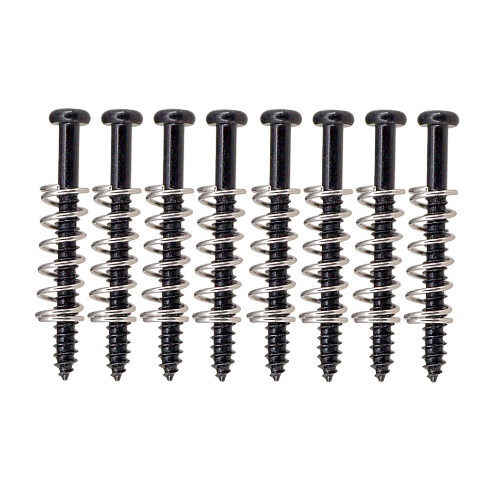 8pcs Screws + 8pcs Springs Iron for Guitar Bass Pickups Frame