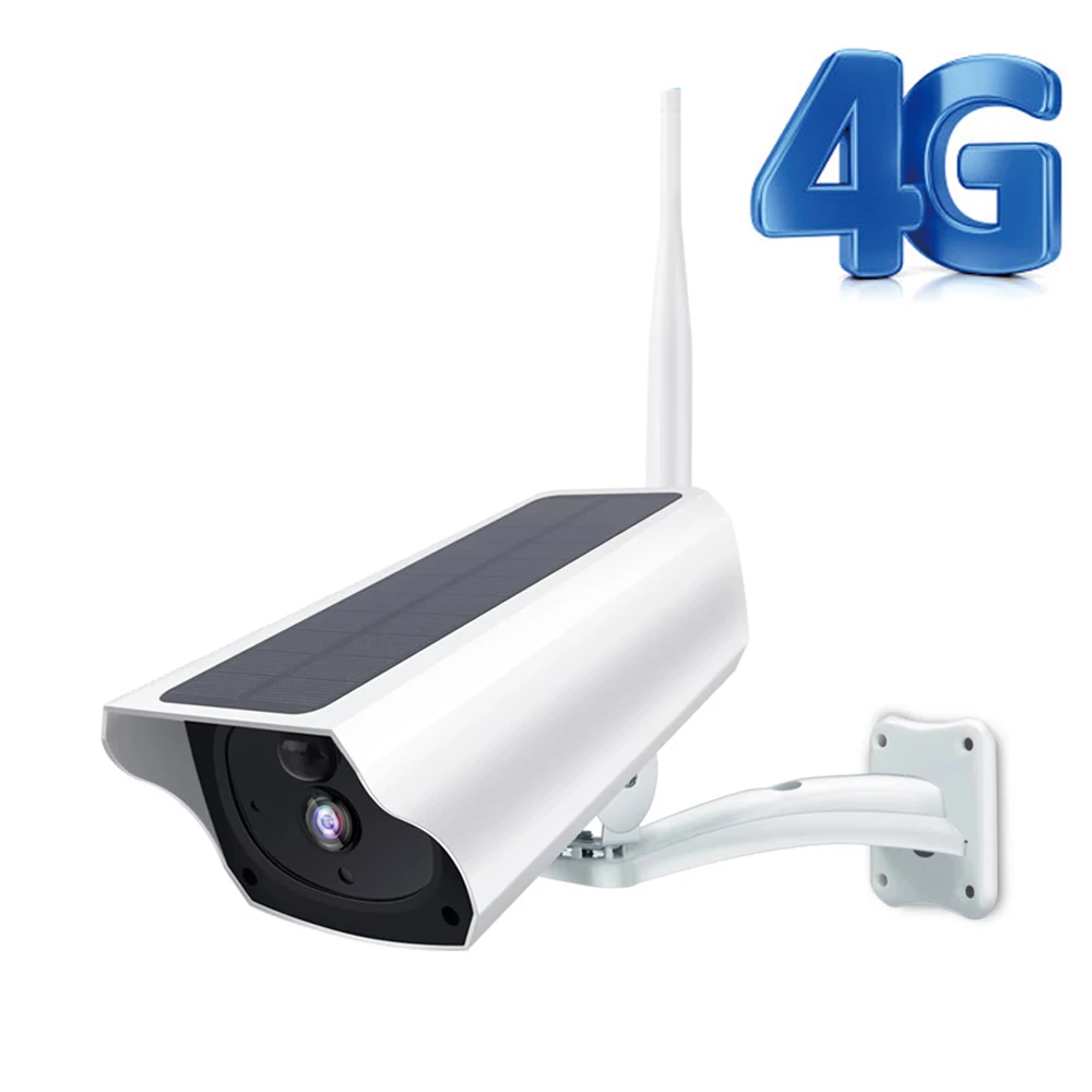 HONTUSEC Solar Camera 1080P WiFi IP Camera 4G LTE SIM Card Wireless Battery Camera Outdoor PIR Human Alarm Solar Power 4G Camera