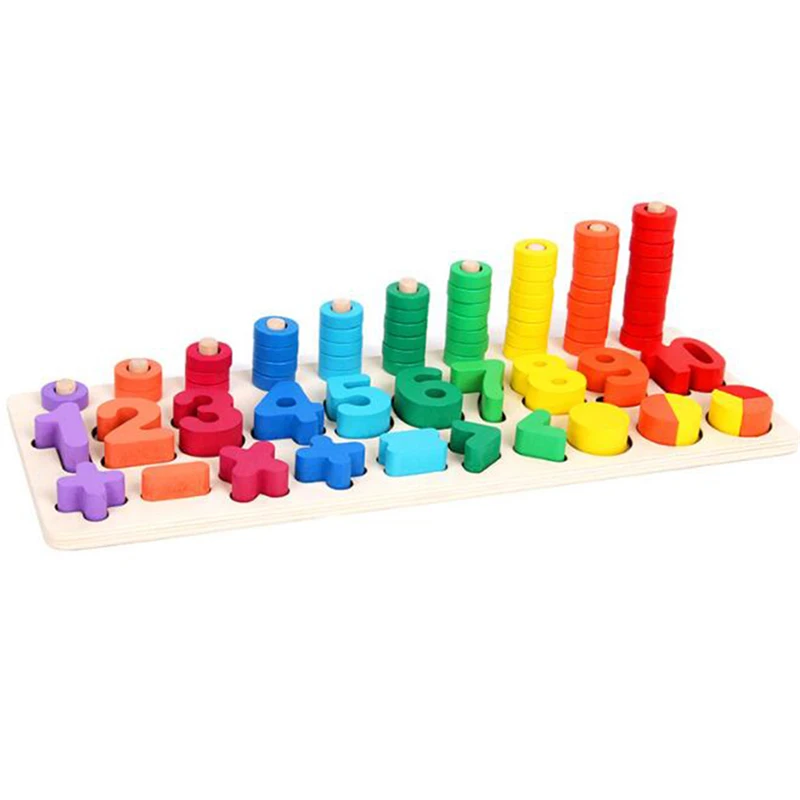 Детская деревянная игрушка материалы montessori обучение количество номера, соответствующие цифровой Форма матч раннего образования обучающая Математика игрушки