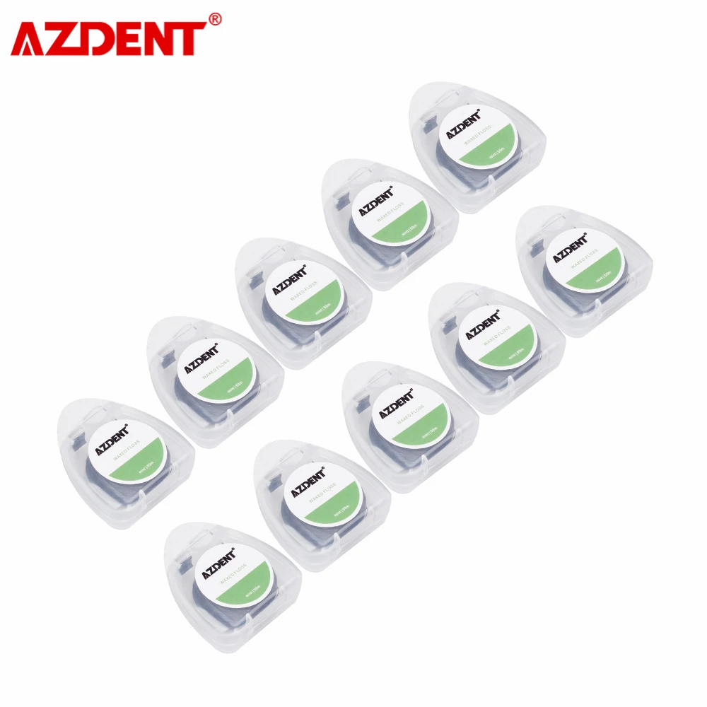 azdent rolls dental flosser embutido carretel cera hortelã aromatizado bambu carvão preto fio dental com caixa