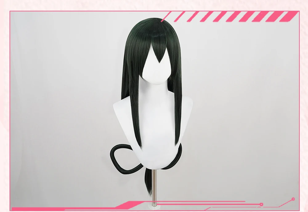 Парик AniHut Asui Tsuyu, Boku No Hero Academy, парик для косплея, аниме, My Hero Academy, волосы для косплея, синтетические зеленые парики Asui Tsuyu