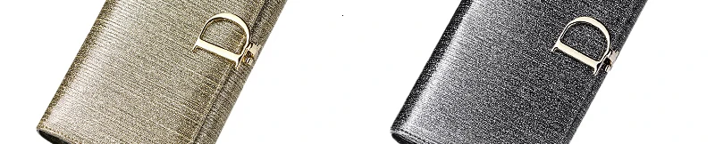 Fashion 3D Letter Genuine Leather Wallet Luxury Women Long Coin Purse Female Clutch Carteira Feminina Portefeuille Femme Cartera