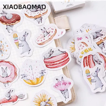

45 sheets/box Forest Rabbit Moon Donut Decorative Stationery Stickers Scrapbooking DIY Diary Album Stick Lable