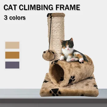 

Cat Climbing Frame Scratcher Cat Tree Tower Pets Play Tree Scratching Post Toys Hanging Mouse Toy Cat Furniture Pet House