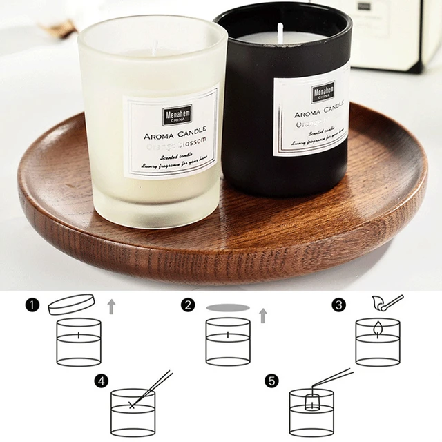 Handmade Diy Aromatherapy Candle Glass Black And White Glass Frosted Glass  Glass Wax Ornament Decorative Glass Candle Jars - Candle Accessories -  AliExpress