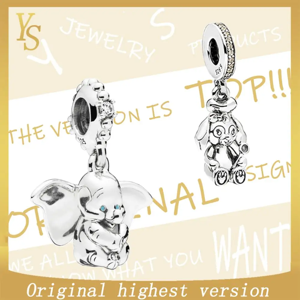 YS charm, Стерлинговое Серебро, верхняя версия, маленький слон с крыльями, очаровательные украшения для рук, тренд