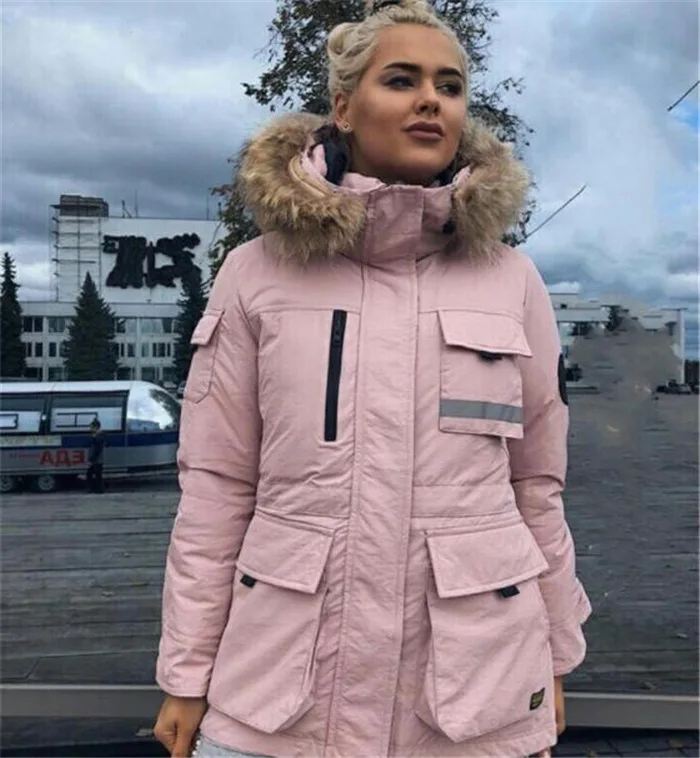 Новинка весны, теплое женское пальто с меховым воротником, AliExpress