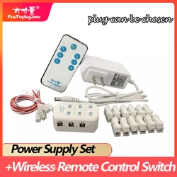 Interrupteur et adaptateur de télécommande sans fil, marche/arrêt 3V/5V/12V AC/DC, alimentation avec 6 Ports, sortie, aménagement de chemin de fer, aménagement de route 