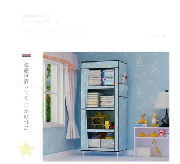 

Children's Wardrobe, Baby Storage Cabinet, Cartoon Children's Assembly, Cloth Cabinet, Cloth Art Cabinet, Simple Wardrobe
