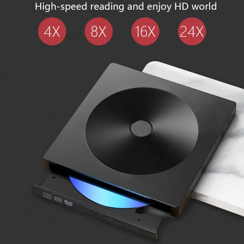Горячая Распродажа Внешний DVD привод USB 3,0 тип-c CD rom повторная запись горелки для Windows для OS ноутбук Настольный ПК высокого качества