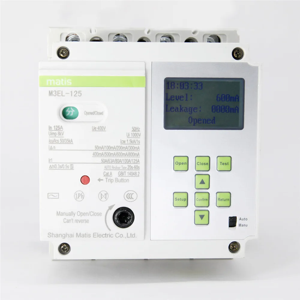 Matismart M5EL 125A 250A 400A 630A умный пульт дистанционного управления трехфазный MCCB