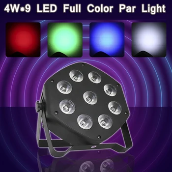 

Rotating Disco Ball Party Stage Lamp 9LED DMX Projection Effect Par Light 30W Uplights Stage Lighting Effect Light