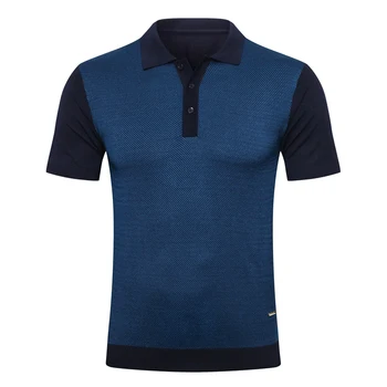 

Billionaire Polo shirt men's silk Short sleeve shirt 2020 summer new thin Business casual Button comfort M-5XL free shipping