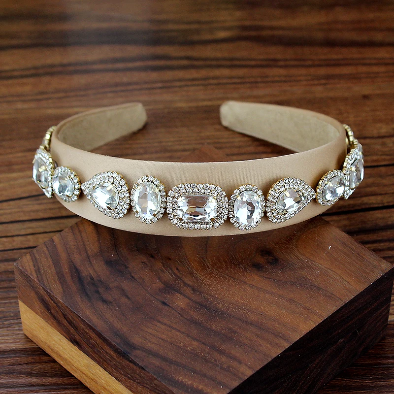 Luxury Teardrop Clear Crystal And Rhinestone Women Hairband Diamante